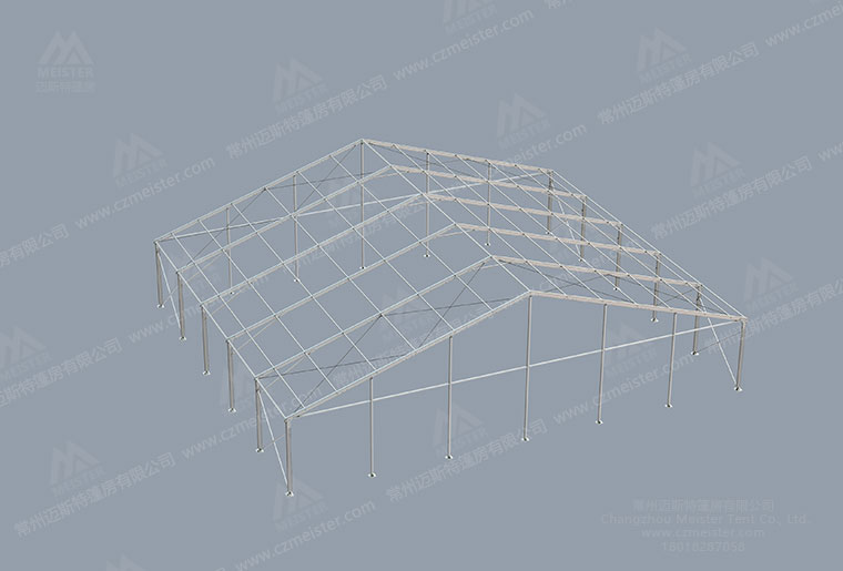 30米跨度啤酒节帐篷框架图